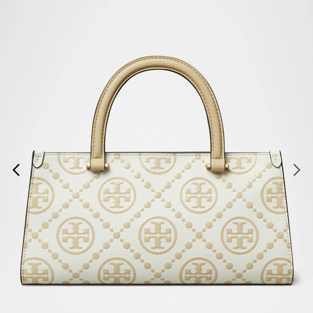 Tory Burch Beige and White Satchel - Picture 4 of 5